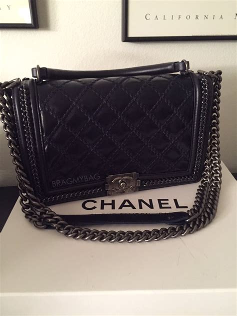 chanel boy handle|chanel flap bag with handle.